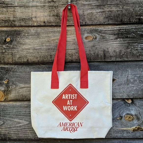 Vintage Handbags - Vintage Artist at Work American Artist Tote Bag